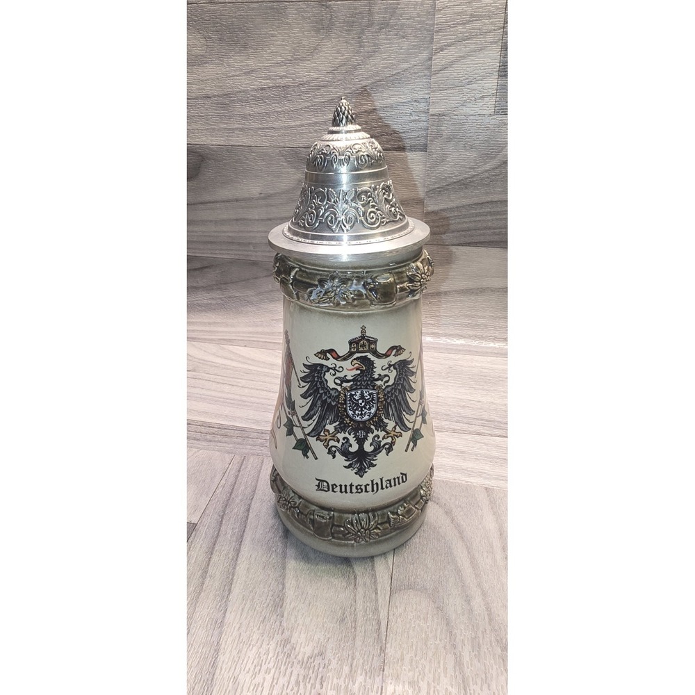 German beer stein is a handmade, hand-painted piece from King Werk